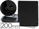 [972001] CARPETA PROYECTOS PARDO FOLIO LOMO 200 MM CARTON FORRADO NEGRO CON BROCHE