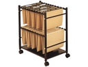 [KF15267] CARRITO PARA CARPETAS COLGANTES Q-CONNECT NEGRO CON RUEDAS PARA CARPETAS TAMAÑO FOLIO CARRO FIJO