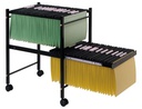 [KF15266] CARRITO Q-CONNECT PARA CARPETAS COLGANTES FOLIO CON RUEDAS Y BANDEJA INFERIOR EXTRAIBLE COLOR NEGRO