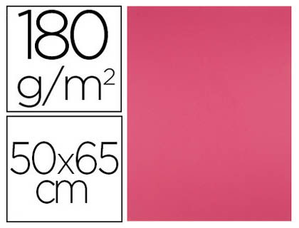CARTULINA LIDERPAPEL 50X65 CM 180G/M2 FUCSIA PAQUETE DE 25 HOJAS