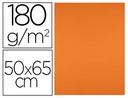 [CX65] CARTULINA LIDERPAPEL 50X65 CM 180G/M2 NARANJA PAQUETE DE 25 HOJAS