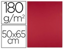 [CX68] CARTULINA LIDERPAPEL 50X65 CM 180G/M2 ROJO NAVIDAD PAQUETE DE 25 HOJAS