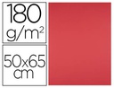 [CX67] CARTULINA LIDERPAPEL 50X65 CM 180G/M2 ROJO PAQUETE DE 25 HOJAS