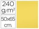 [CX75] CARTULINA LIDERPAPEL 50X65 CM 240G/M2 AMARILLO LIMON PAQUETE DE 25 HOJAS