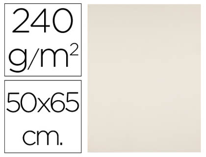 CARTULINA LIDERPAPEL 50X65 CM 240G/M2 CREMA