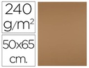 [CX88] CARTULINA LIDERPAPEL 50X65 CM 240G/M2 MARRON ESCOLAR PAQUETE DE 25 HOJAS