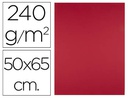 [CX96] CARTULINA LIDERPAPEL 50X65 CM 240G/M2 ROJO NAVIDAD PAQUETE DE 25 HOJAS