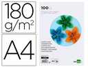 [CT01] CARTULINA LIDERPAPEL A4 180G/M2 BLANCO PAQUETE DE 100 HOJAS