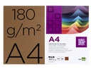 [CT18] CARTULINA LIDERPAPEL A4 180G/M2 MARRON PAQUETE DE 100 HOJAS