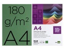 [CT15] CARTULINA LIDERPAPEL A4 180G/M2 VERDE ABETO PAQUETE DE 100 HOJAS