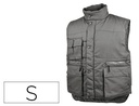 [SIER2GVPT] CHALECO DELTAPLUS MULTIBOLSILLOS CON CREMALLERA CINTURA ELASTICA PROTEGE RIÑONES GRIS VERDE TALLA S