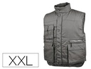 [SIER2GVXX] CHALECO DELTAPLUS MULTIBOLSILLOS CON CREMALLERA CINTURA ELASTICA PROTEGE RIÑONES GRIS VERDE TALLA XXL