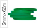 [KF10855] CINTA ADHESIVA Q-CONNECT 66 MT X 9 MM VERDE PARA CERRAR BOLSAS