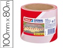 [58137-00000-00] CINTA DE SEÑALIZACION TESA ROJO Y BLANCO 100MT X 80 MM
