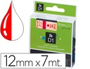 [S0720550] CINTA DYMO 1000 ROJO-BLANCO 12MM X 7MT D1