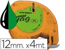 [S0721640] CINTA DYMO 12MMX4MT -NEGRO/VERDE ACIDO PARA MAQUINA LETRATAG