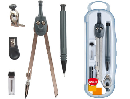 COMPAS MAPED START CON CON PORTAMINAS 0,5 MM EN ESTUCHE CON 5 PIEZAS