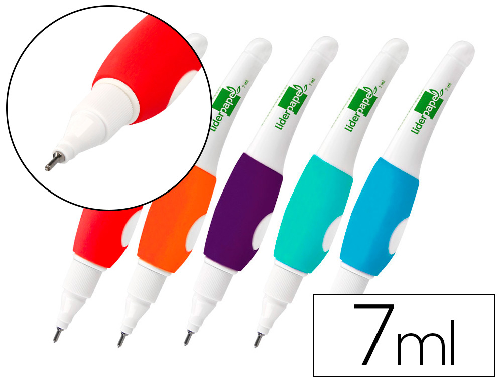 CORRECTOR LIDERPAPEL LAPIZ ROLLER -PUNTA METALICA DE 1.6 MM CAPACIDAD 7 ML -EN BLISTER