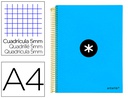 [KD21] CUADERNO ESPIRAL A4 MICRO ANTARTIK TAPA FORRADA 120H 90 GR CUADRO 5MM 5 BANDAS 4 TALADROS COLOR AZUL