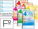 [BF54] CUADERNO ESPIRAL LIDERPAPEL FOLIO PAUTAGUIA TAPA BLANDA 80H 75 GR CUADRO PAUTADO 4MM COLORES SURTIDOS
