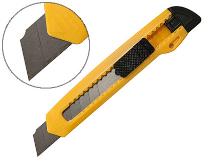 CUTER Q-CONNECT PLASTICO ANCHO CUCHILLA 18 MM XD-11 BLISTER 1 UNIDAD