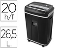 [KF18094] DESTRUCTORA DE DOCUMENTOS Q-CONNECT ANTIATASCOS SEGURIDAD 4P CAPACIDAD DE CORTE 20H CLIPS GRAPAS TARJETAS Y CD 26L