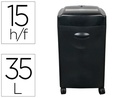 [KF15553] DESTRUCTORA DE DOCUMENTOS Q-CONNECT KF15553 CAPACIDAD DE CORTE 15 H DESTRUYE GRAPAS CLIPS CD Y TARJETAS 35 LITROS