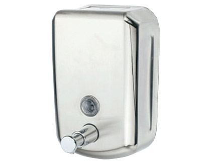 DISPENSADOR MANUAL Q-CONNECT DE JABON 800 ML ACERO INOXIDABLE 115X56X179MM