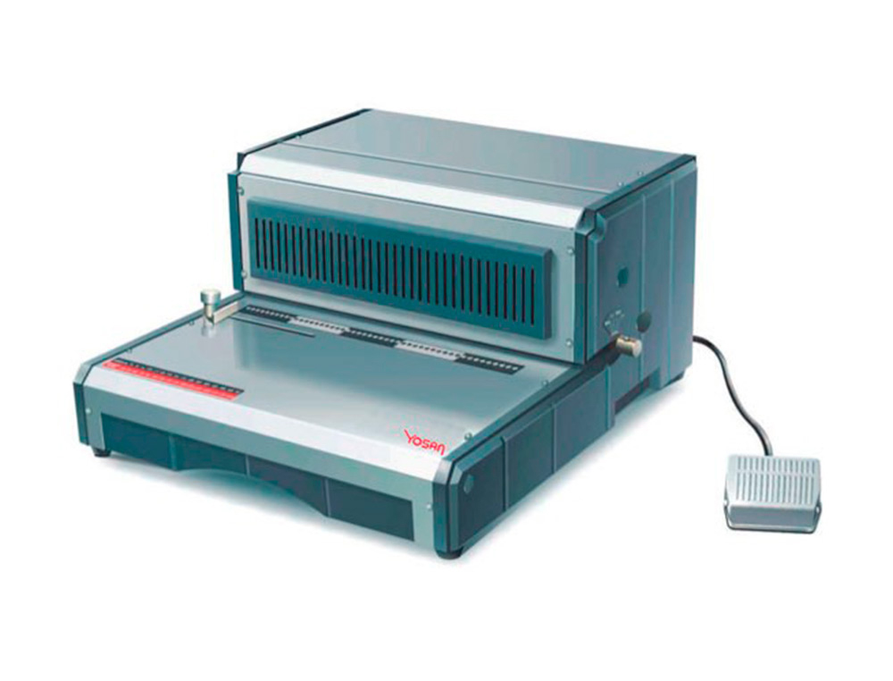 ENCUADERNADORA ELECTRICA P164 YOSAN 5:1 PASO 64 PERFORA 25 HOJAS TAMAÑO A4 ENCUADERNA HASTA 50 HOJAS