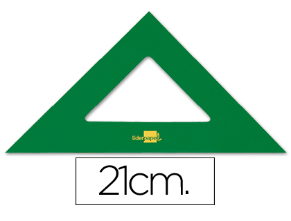 ESCUADRA LIDERPAPEL 21 CM ACRILICO VERDE