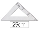 [ES05] ESCUADRA LIDERPAPEL 25 CM PLASTICO CRISTAL