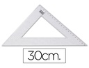 [ES07] ESCUADRA LIDERPAPEL 30 CM PLASTICO CRISTAL