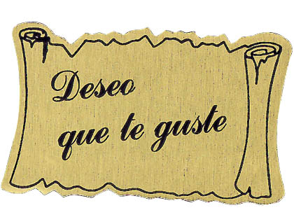 ETIQUETA DORADA DESEO QUE TE GUSTE ROLLO DE 450 UNIDADES