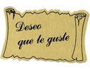 [425D21] ETIQUETA DORADA DESEO QUE TE GUSTE ROLLO DE 450 UNIDADES