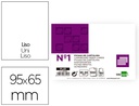 [FL01] FICHA LIDERPAPEL LISA Nº1 65X95MM PAQUETE DE 100 180G