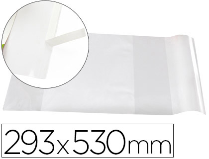 FORRALIBRO LIDERPAPEL Nº29 CON SOLAPA AJUSTABLE ADHESIVO 293 X 530 MM