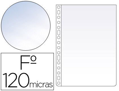 FUNDA MULTITALADRO ESSELTE FOLIO POLIPROPILENO 120 MC CRISTAL CAJA DE 100 UNIDADES