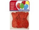 [26005 (20005)] GLOBO 100% LATEX BIODEGRADABLE PASTEL ROJO BOLSA DE 20 UNIDADES