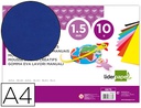 [GE75] GOMA EVA LIDERPAPEL DIN A4 60G/M2 ESPESOR 1,5MM AZUL PAQUETE DE 10 HOJAS