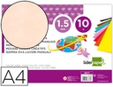 [GE77] GOMA EVA LIDERPAPEL DIN A4 60G/M2 ESPESOR 1,5MM CARNE PAQUETE DE 10 HOJAS