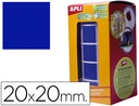 [4876] GOMETS AUTOADHESIVOS CUADRADOS 20X20 MM AZUL ROLLO DE 1770 UNIDADES