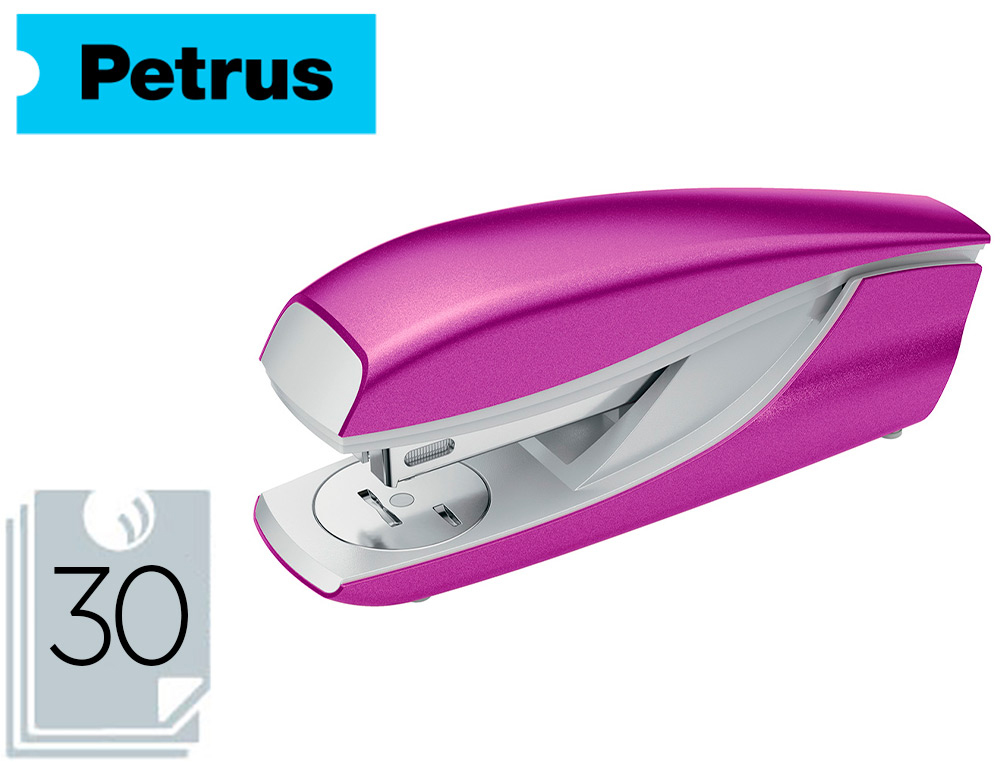 GRAPADORA PETRUS MOD 635 PETRUS WOW PURPURA METALIZADA CAPACIDAD 30 HOJAS