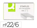 [KF01278] GRAPAS Q-CONNECT Nº 22/6 24/6 GALVANIZADAS CAJA DE 1000 UNIDADES