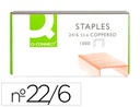 [KF01279] GRAPAS Q-CONNECT Nº 22/6 24/6 COBREADAS CAJA DE 1000 UNIDADES