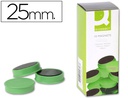 [KF02641] IMAN PARA SUJECION Q-CONNECT IDEAL PARA PIZARRAS MAGNETICAS25 MM VERDE CAJA DE 10 UNIDADES