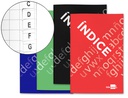 [IF01] INDICE LIDERPAPEL TAPA CARTONCILLO CUARTO 24 HOJAS 70G/M2 COLORES SURTIDOS