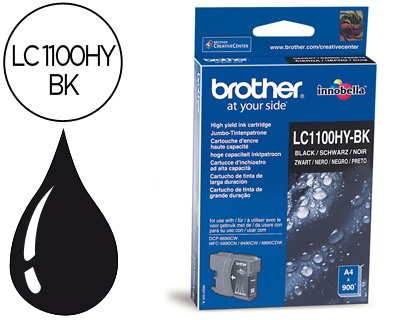 INK-JET BROTHER LC-1100BK NEGRO ALTA CAPACIDAD 900 PAG