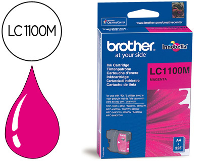 INK-JET BROTHER LC-1100M MAGENTA 325 PAG