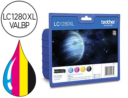 INK-JET BROTHER LC-1280XL PACK 4 COLORES - MFC-J6510DW MFC-J6710DW MFC-J6910DW