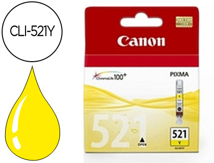 INK-JET CANON CLI-521Y AMARILLO PIXMA MP620/630/980 IP3600/4600